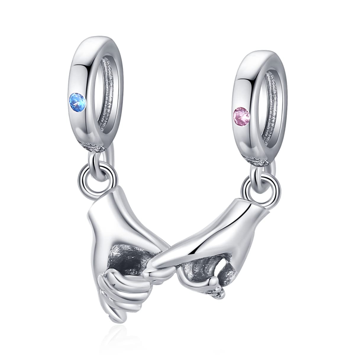 925 Sterling Silver Love Heart Charm for Charm Bracelet, Christmas Mother's Day Birthday Perfect Jewelry Gifts for Mom Grandma Daughter Friend Sister