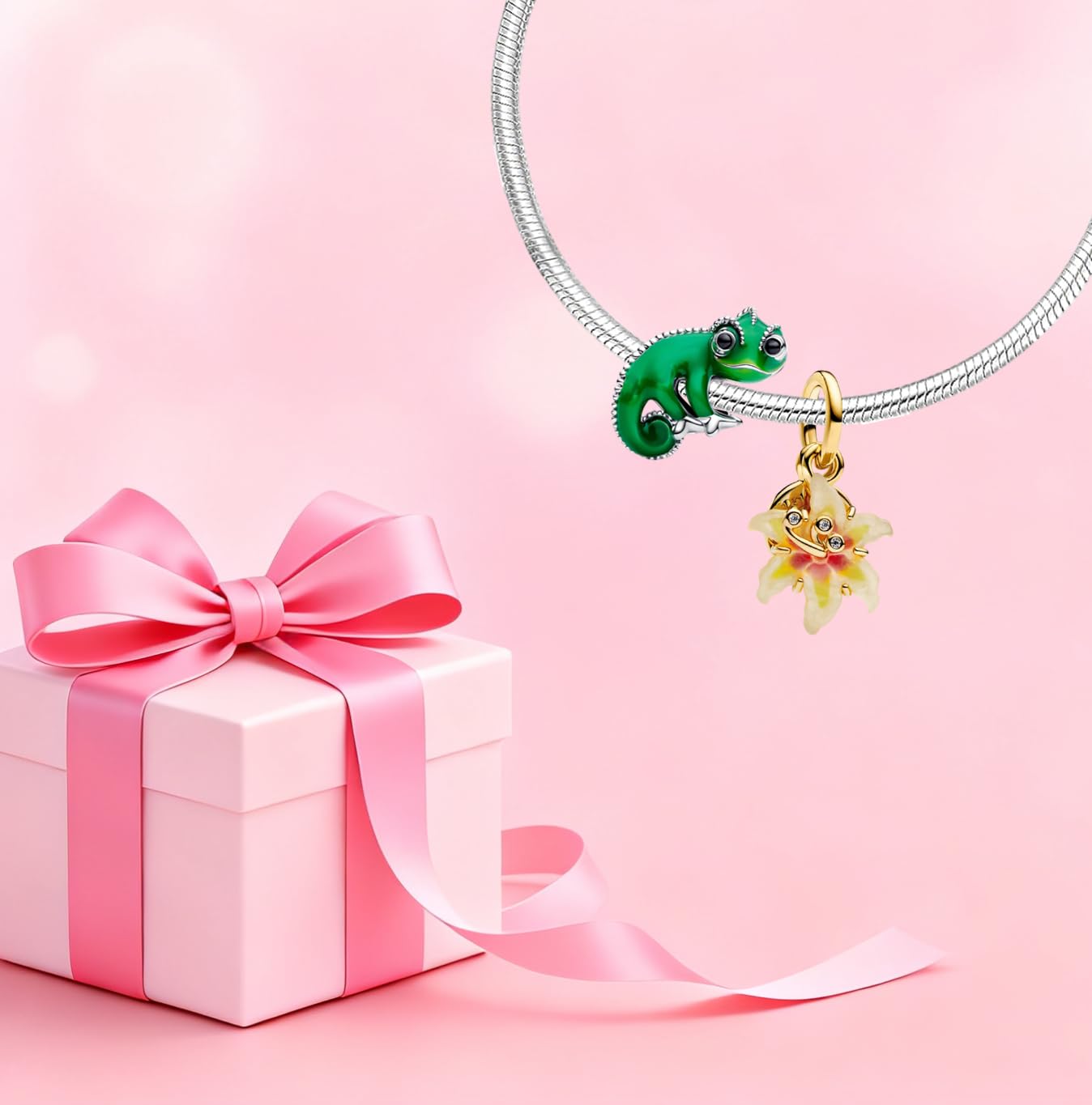 Mother Heart Charms for Bracelets Love Mom Flowers Charm Jewellery for Women