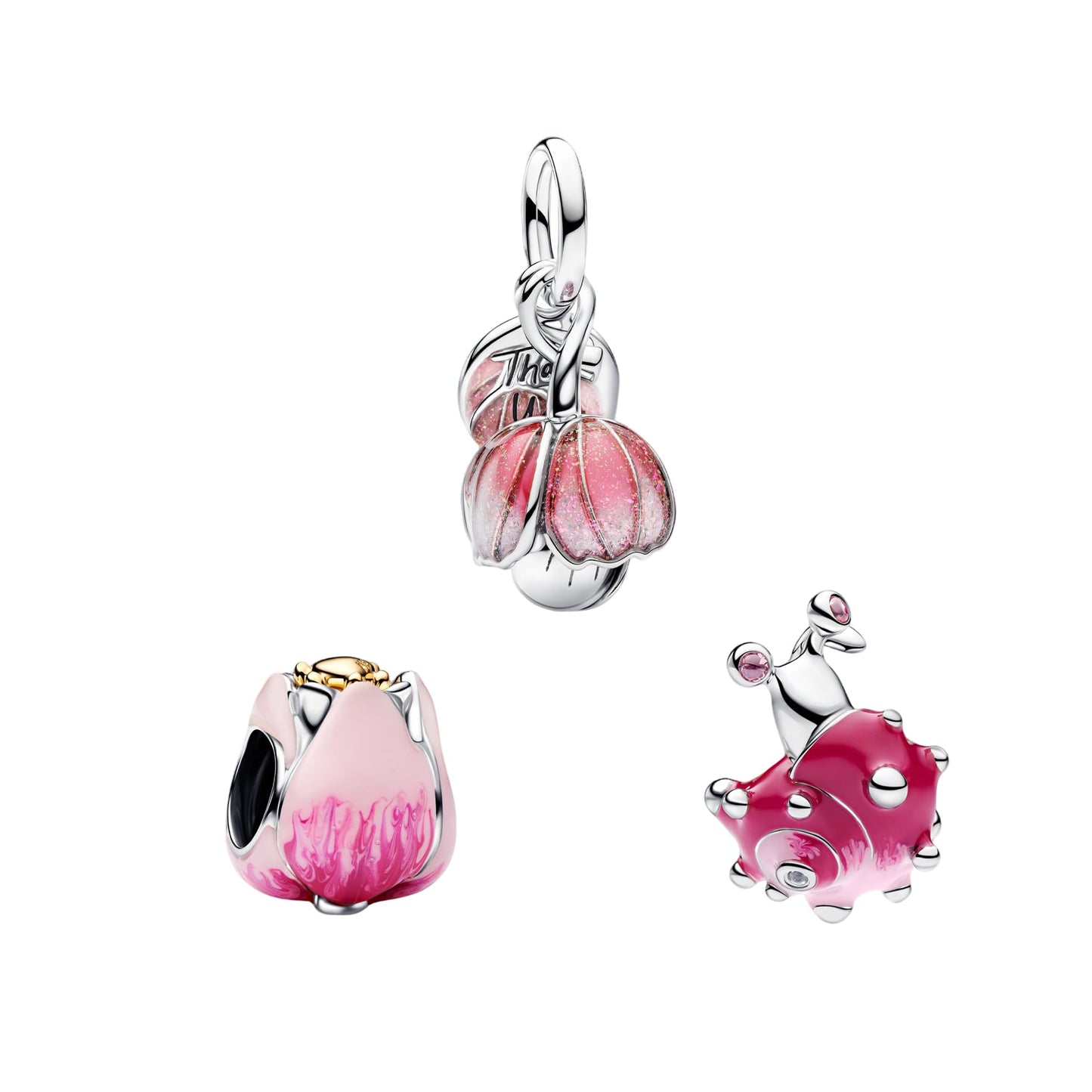 Mother Heart Charms for Bracelets Love Mom Flowers Charm Jewellery for Women