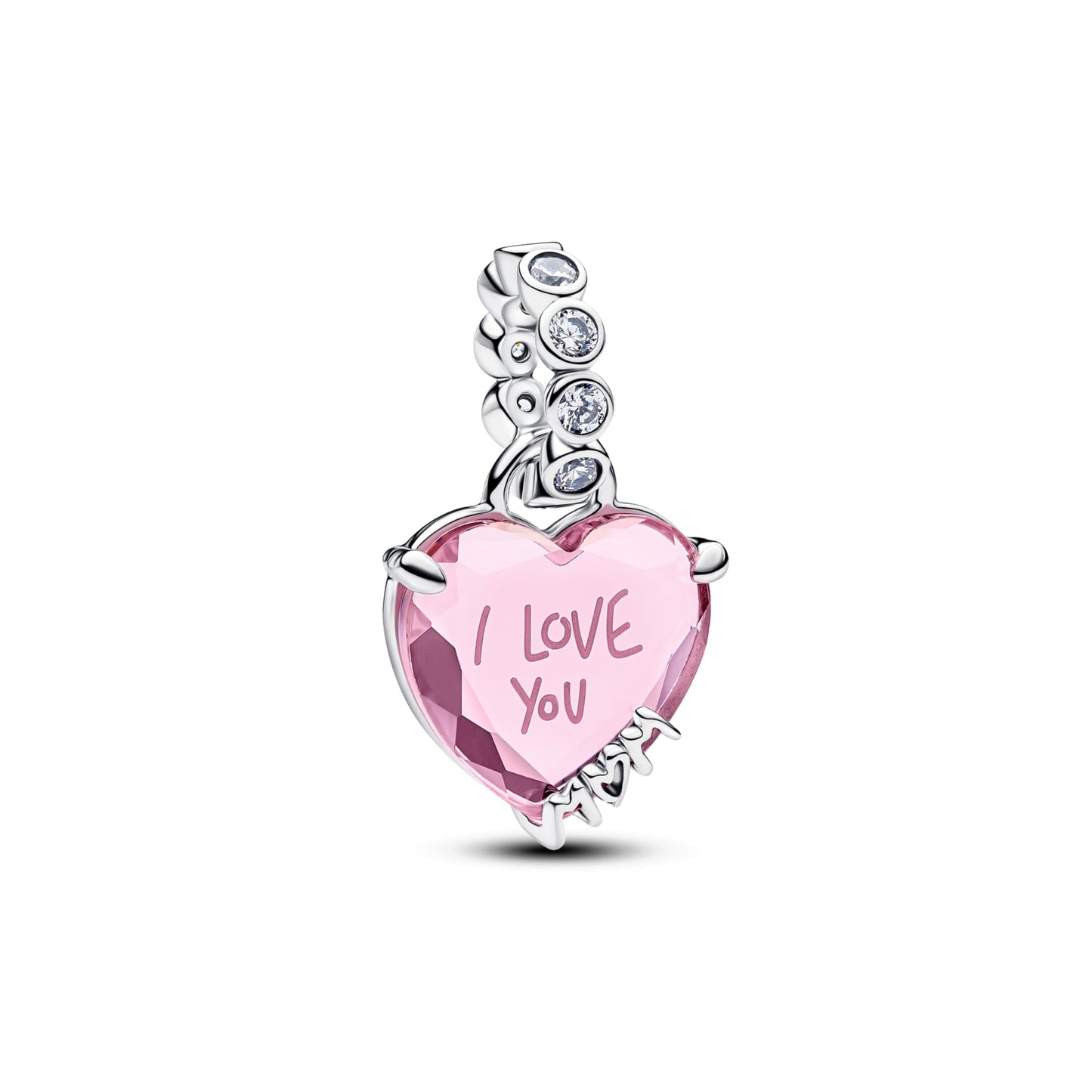 Mother Heart Charms for Bracelets Love Mom Flowers Charm Jewellery for Women