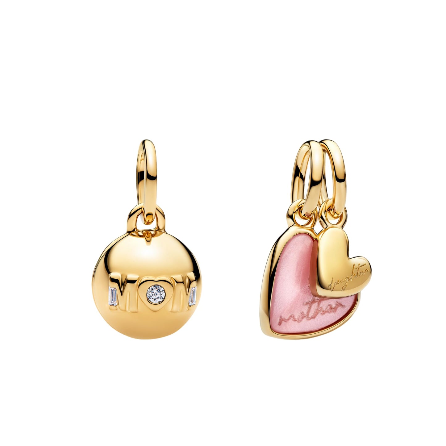 Mother Heart Charms for Bracelets Love Mom Flowers Charm Jewellery for Women