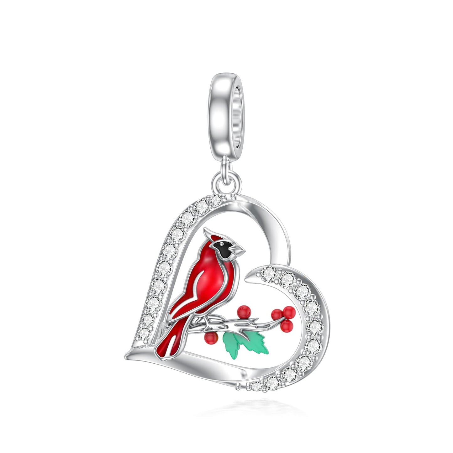 LONAGO Charms for Bracelets 925 Sterling Silver Red Cardinal/Phoenix/Blue Jay/Hummingbird Animal Dangle Charm Bird Bead Fit Bracelet Our Love Never Dies Gifts for Women Mom