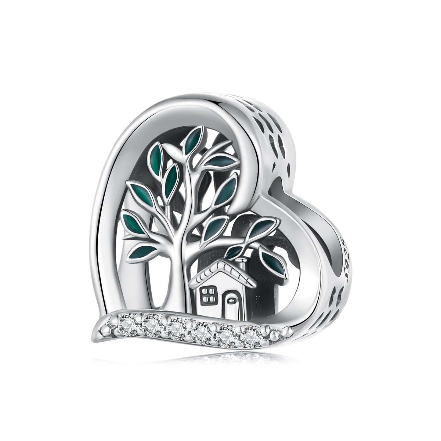 925 Sterling Silver Love Heart Charm for Charm Bracelet, Christmas Mother's Day Birthday Perfect Jewelry Gifts for Mom Grandma Daughter Friend Sister