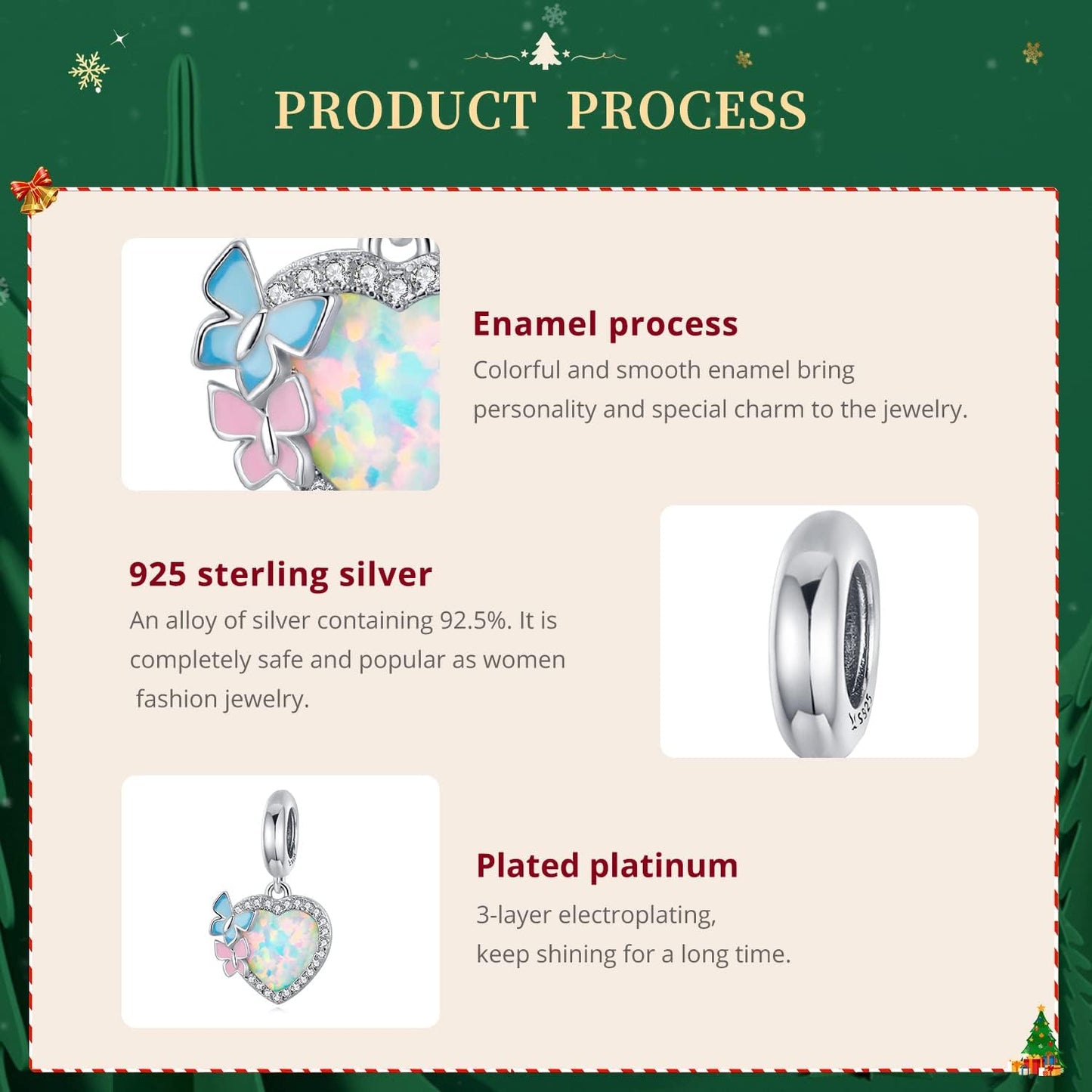 925 Sterling Silver Love Heart Charm for Charm Bracelet, Christmas Mother's Day Birthday Perfect Jewelry Gifts for Mom Grandma Daughter Friend Sister