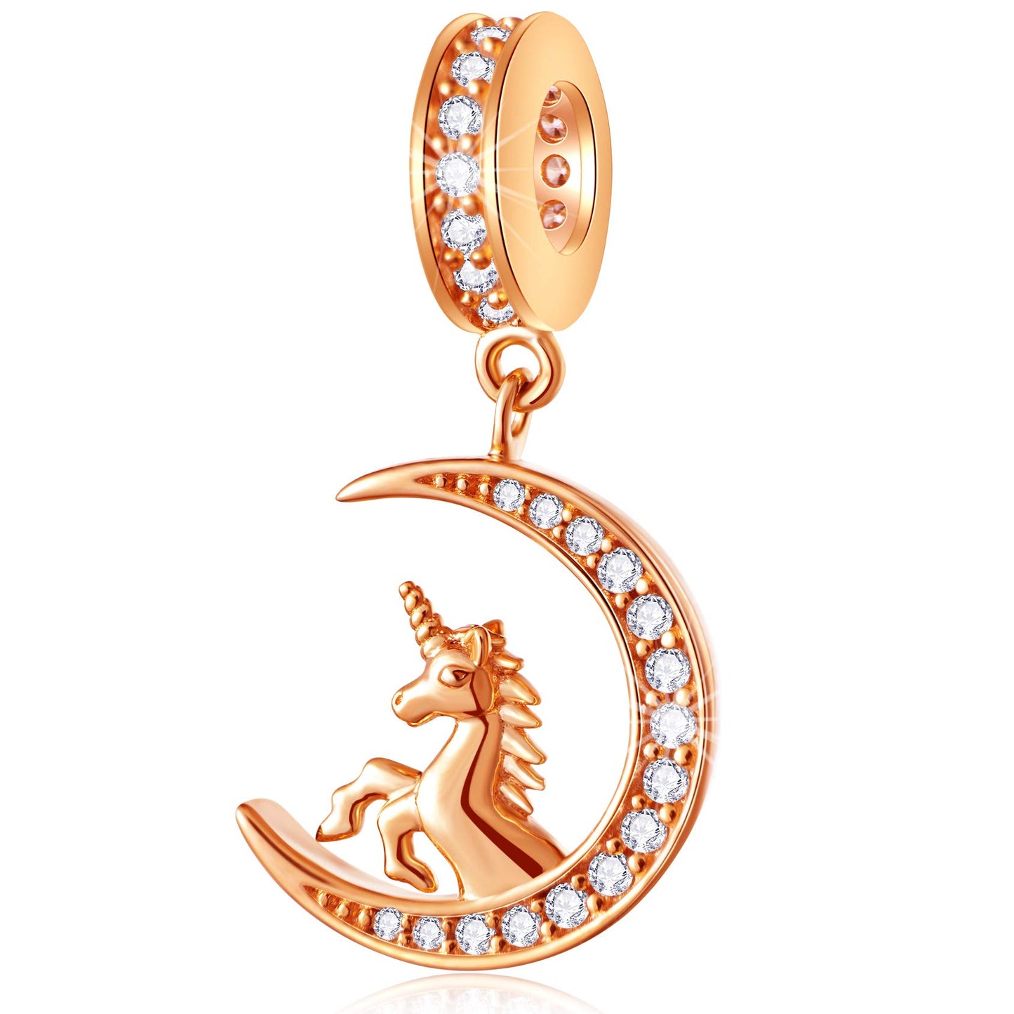 GEMDAZZ 925 Sterling Silver Valentines Day Charms Heart Charms, I Love You to The Moon and Back Pendant, Cupid Arrow and 4 Leaf Clover Beads fit European Bracelets, Gift for Lover/Wife/Girls